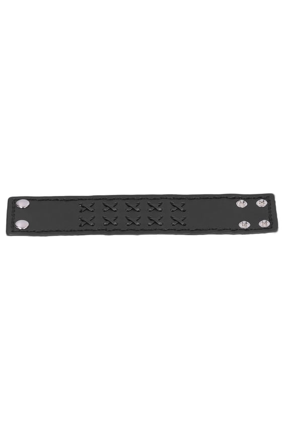 Retro Adjustable Handmade Snap Button Braided Leather Bracelet Wrap Wristband For Men And Women Casual Fashion Couple Jewelry Decor 9.3 inches / 23.5 cm (Black)
