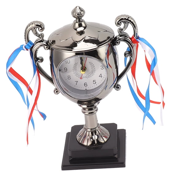 YAHHU Retro Clock Lifelike Trophy Model Decorative Desktop Alarm Clock Dark Gold[cite: 1]