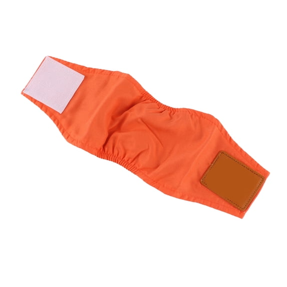 YAHHU Reusable Dog Belly Wrap Pet Physiological Anti-Harassment Underwear Washable Male Dog Diapers, Orange, Small (10 inches / 25.4 cm)