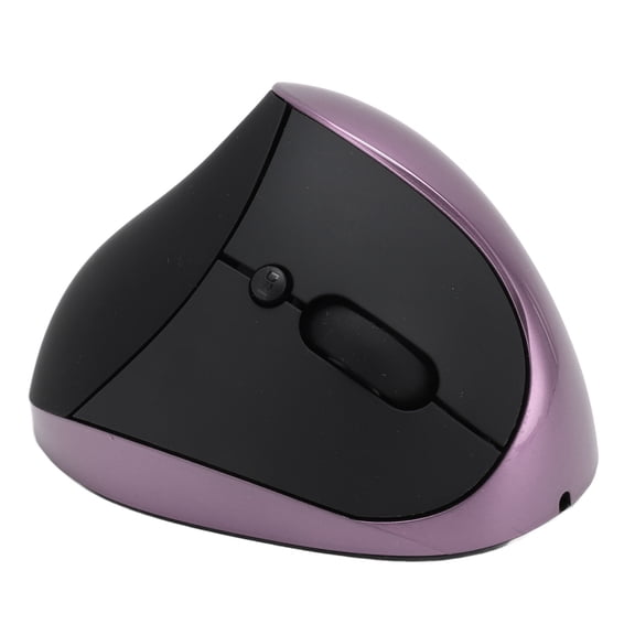 YAHHU Right Hand Ergonomic Wireless Vertical Optical Mouse, 3 Adjustable DPI 800/1200/1600, 2.4G Rechargeable with USB Adapter for Laptop PC Tablet (4.3 inches / 11 cm), Purple