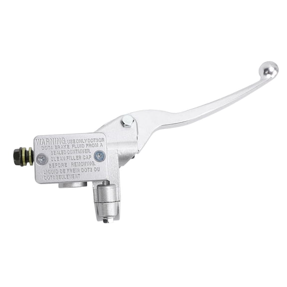 YAHHU Right Side Brake Master Cylinder Handlebar Hand Brake Lever for 50cc 125cc 150cc 250cc GY6 Scooter Moped Motorcycle Replacement Part Silver 10.63 in