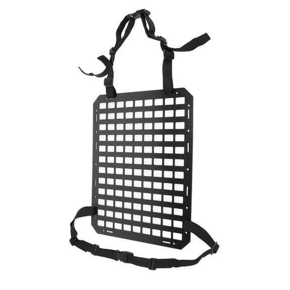 YAHHU Rigid Molle Panel for Vehicles, 16.9 x 13 inches / 43 x 33 cm, Tactical Seat Back Organizer Rack, Modular Storage Panel Universal Fit for Car Truck SUV