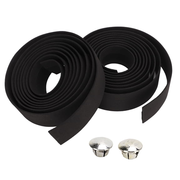 YAHHU Road Bicycle Handlebar Wrap Tape with Silver Handle Plug EVA PU Antislip Shock Absorption for Mountain Bike Cycling