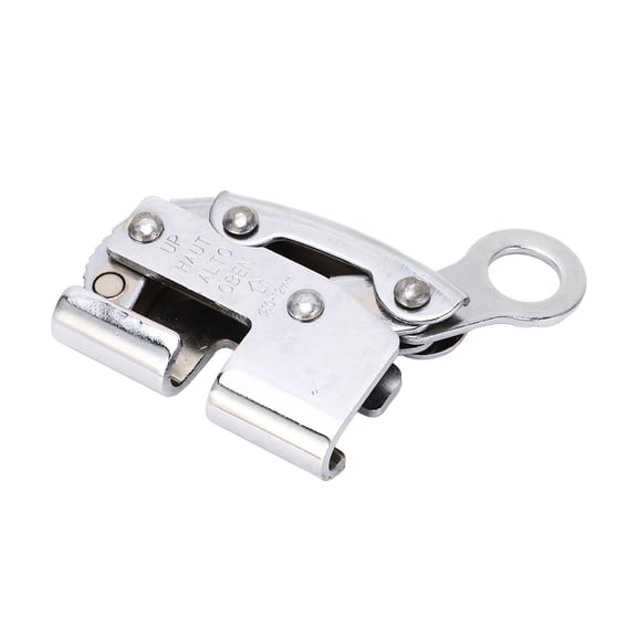 YAHHU Rock Climbing Self Locking Rope Grab Fall Protection Safety Harness Rope Grab Device Heavy Duty Alloy Steel 17.2 oz 2.7x5.5in Silver Essential Vertical Ascent Gear for Mountaineering and Rescue