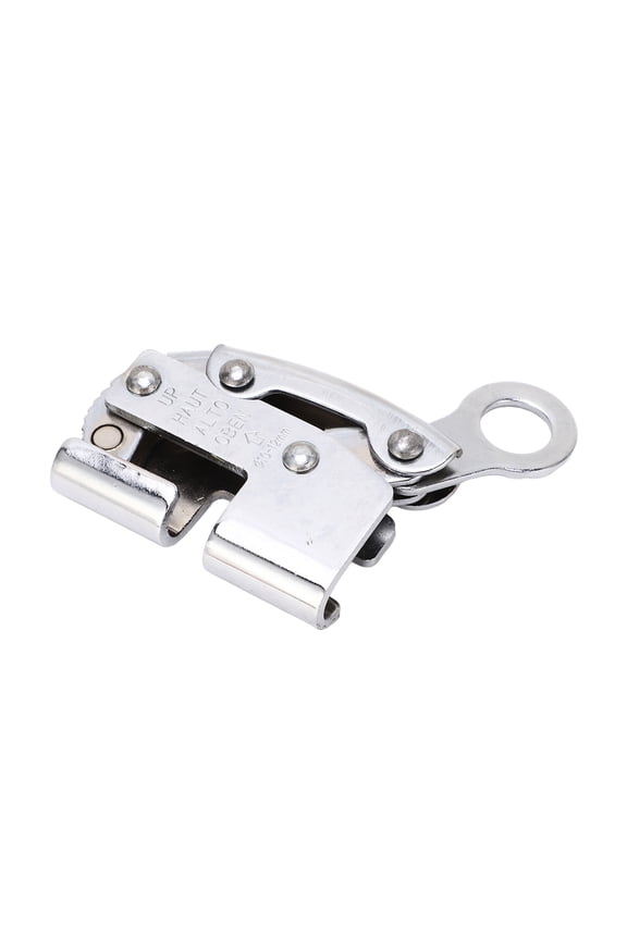 Rock Climbing Self Locking Rope Grab Fall Protection Safety Harness Rope Grab Device Heavy Duty Alloy Steel 17.2 oz 2.7x5.5in Silver Essential Vertical Ascent Gear for Mountaineering and Rescue