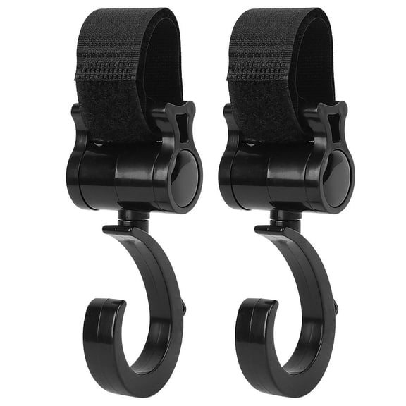 YAHHU Rotatable Stroller Hook Set, 2Piece Universal 360 Hook for Baby Stroller, Toy Bag, Diaper Bag  Easy Install, Strong Hold