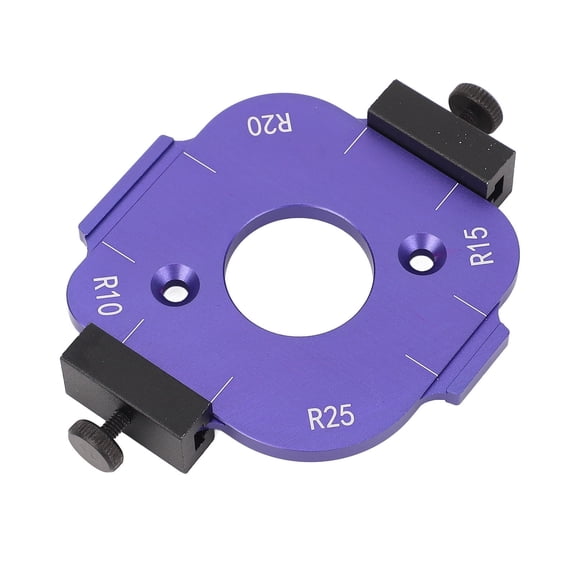 YAHHU Round Corner Radius Template R10R25 Anodized Aluminum Router Jig Versatile, Precise, QuickAlign Woodworking Tool