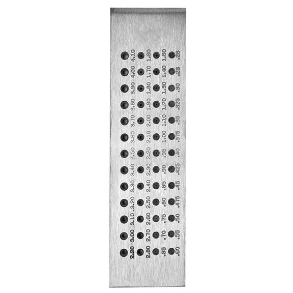 YAHHU Round Holes Wire Drawing Board Metal Drawplate Jewelry Tools Decorations Accessory (0.26-4.1) 8.66 inches / 22 cm