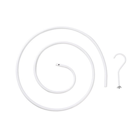 YAHHU Round Spiral Quilt Sheets Hanger Innovative Rotating Quilt Drying Rack Home Balcony Quilt Drying Tool For Clothes Drying, White (16.5 inches / 42.0 cm)
