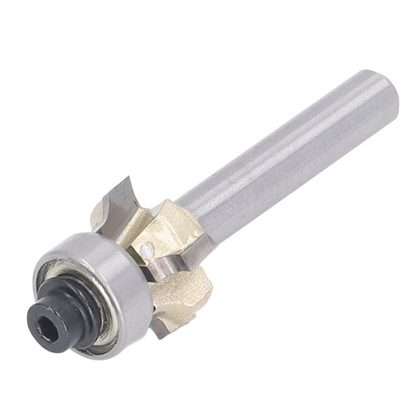 YAHHU Roundover Router Bit 1/4in Shank 4 Flute Tungsten Carbide Round Over Chamfer Cutter Tool For Edge Trimming And Woodworking Projects 8 inches / 20.3 cm Length