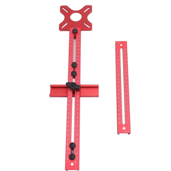 YAHHU Router Milling Groove Bracket Aluminum Alloy Cabinet Hardware Jig Circle Cutting Tool For Professional Woodworking Projects Precision Measuring Guide Includes Hardware 18.11 Inches / 46 cm