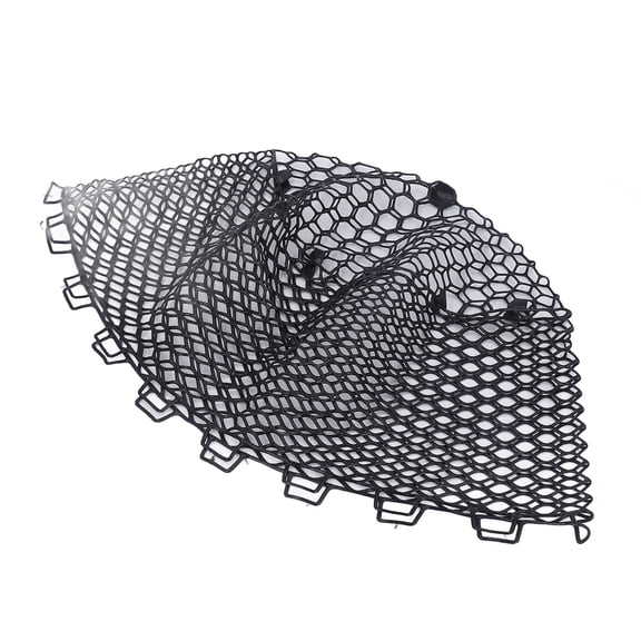 YAHHU Rubber Fishing Net Replacement Transparent Black Collapsible Landing Net Mesh for Freshwater Saltwater 40 cm / 15.7 inches Depth Perfect for Kayak Fly Catch and Release Angling Trips