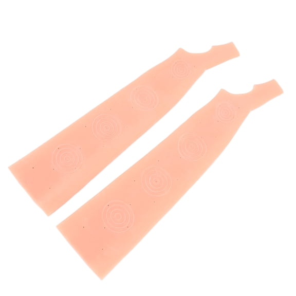 YAHHU SEBS Moisturizing Arm Sleeve Cover with Thumb Hole, Long Elastic Hand Care Spa Mitts for Dry Skin, 1 Pair (10.6 inches / 27 cm), Skin Color