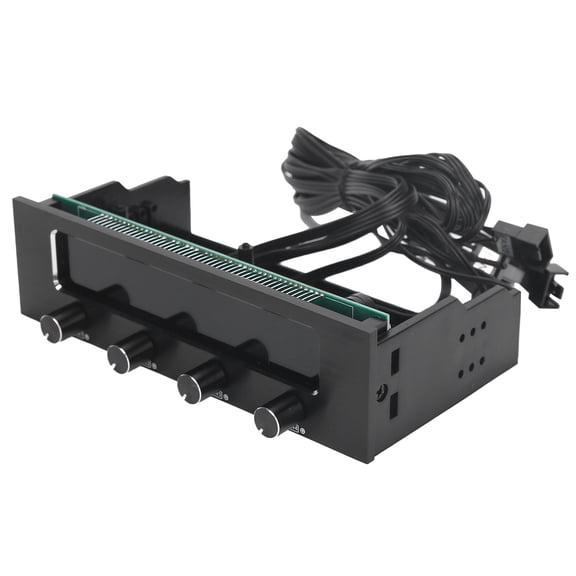 YAHHU STW-6041 Fan Controller for Computer CPU 4-Channel Front Panel LCD Display (5.25 inches / 13.3 cm)[cite: 1]