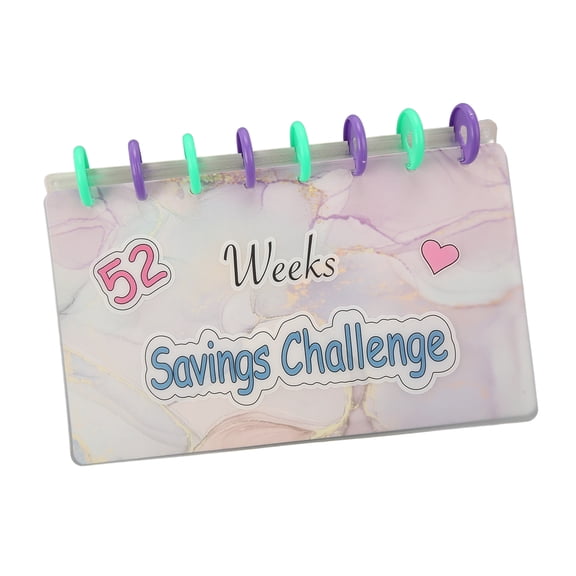 YAHHU Savings Binder 52 Week Money Challenge Organizer Fun Budget Book With Cash Envelopes Planner A5 Size 8.66 Inches / 22 cm For Personal Finance Management And Financial Goals Tracker Accessory