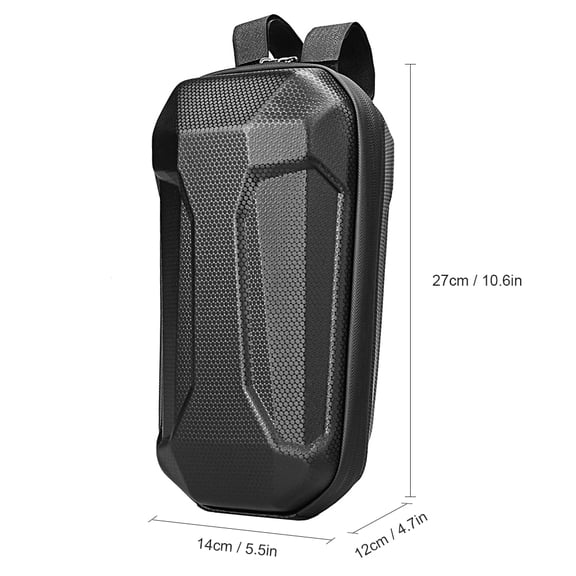 YAHHU Scooter Handlebar Bag Waterproof Hard Shell EVA Storage Bag for Folding Bike Electric Scooter Front Pack Black (10.6 x 5.5 x 4.7 inches / 27 x 14 x 12 cm) 11.6 oz