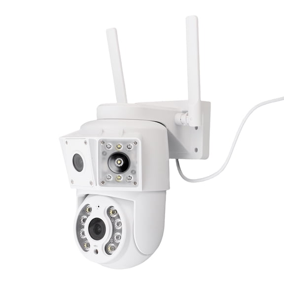 YAHHU Security Camera 1080P 4 Lens Zoom 2.4GHz 5GHz WiFi 360 PTZ Outdoor Indoor Home Surveillance System with Smart App Cloud Storage (7.09 inches / 18.00 cm)
