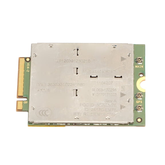 YAHHU Sierra Wireless EM7565 1104207 4G LTE Network Card Module, PCI Express M.2 Cat 12 High Speed, Up to 600Mbps Download, NGFF M.2 Interface Laptop Card (3.94 inches / 10 cm)