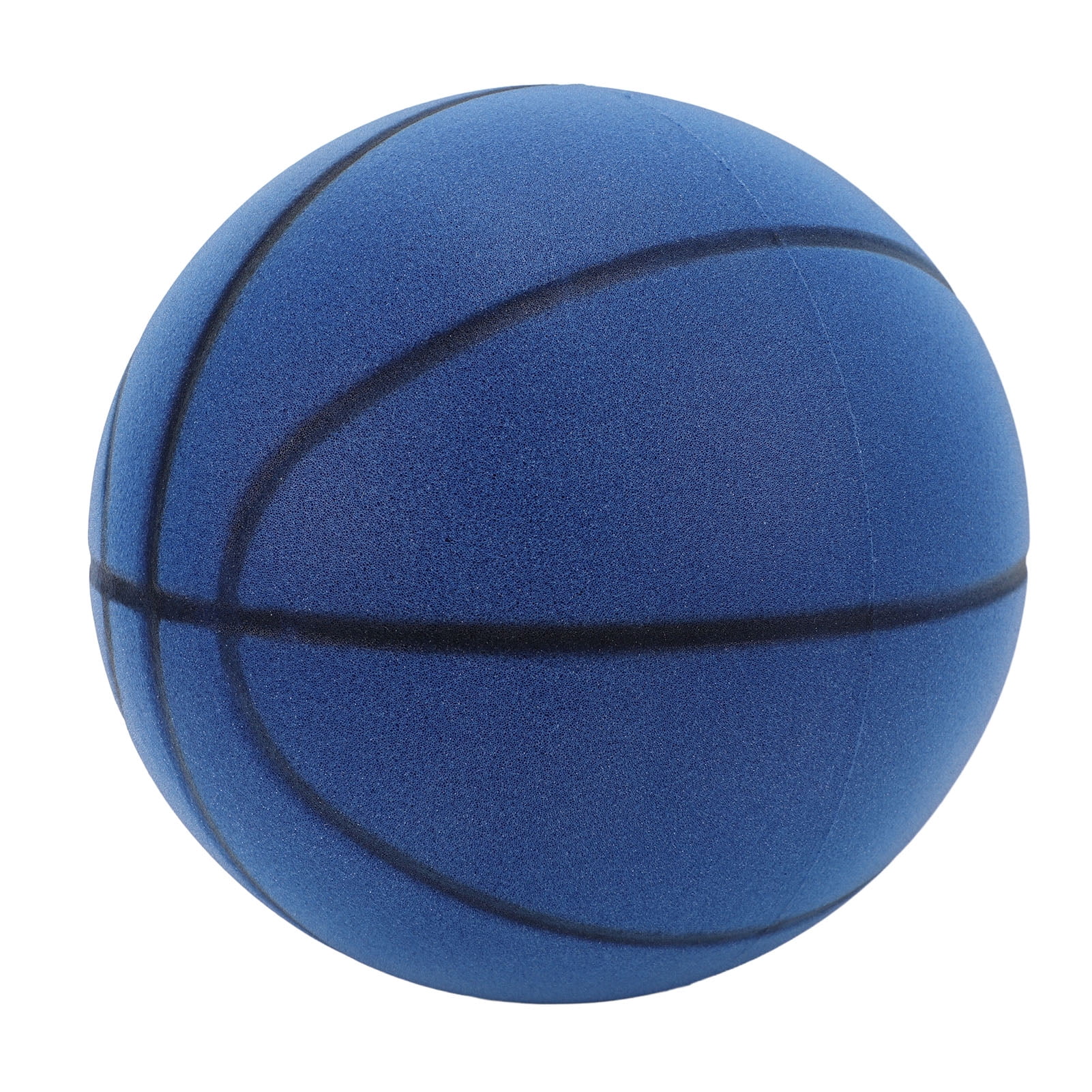 YAHHU Silent Basketball Size 7 (29.5") / 24 cm in Blue - Premium PU Highly Elastic Inflation Free Quiet Bounce Ball, Enhances Hand Eye Coordination for Home Apartment Indoor Boys Training Practice
