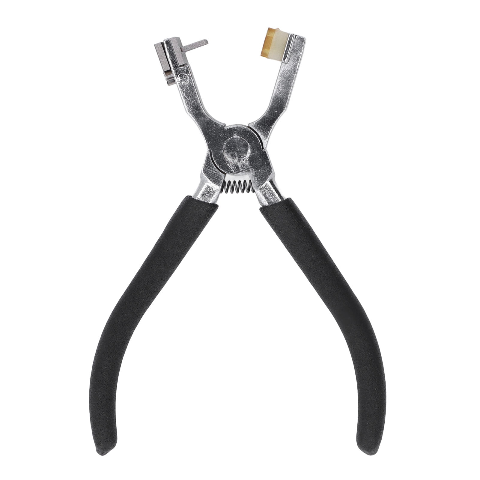 YAHHU Silent Leather Hole Punch Tool Double Lever Replaceable Head Rhombus Cutting Pliers Kit for DIY Leather Crafting Complete Set with Silicone Pad (6.3 inches / 16 cm)