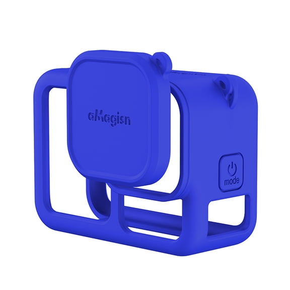 YAHHU Silicone Action Camera Protective Case Cover with Lens Cap and Lanyard for GoPro Hero 13, Shockproof, Blue