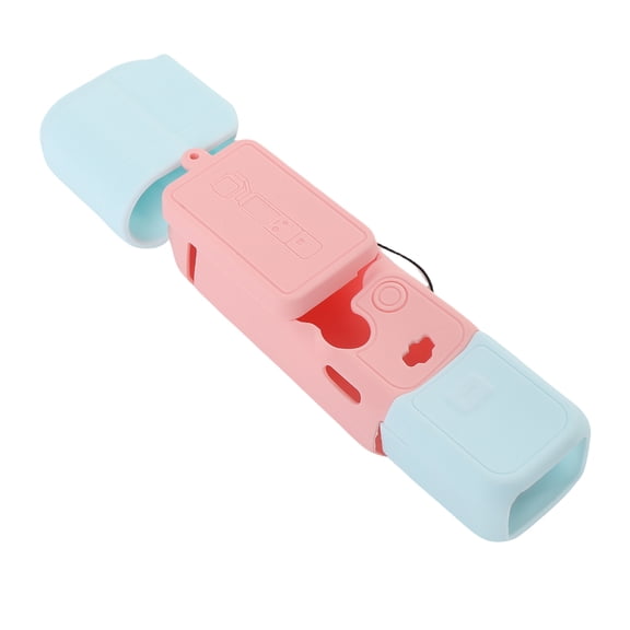 YAHHU Silicone Camera Case for Pocket 3 Camera Screen Lens Hand Grip Cover Dust Proof Protective Sleeve Pinkish Blue
