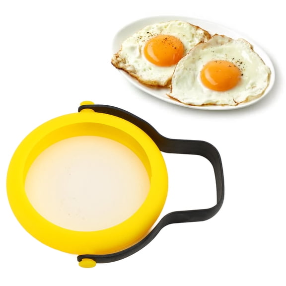 YAHHU Silicone Egg & Pancake Ring with Ergonomic Handle  NonStick, HeatResistant Cooking Mould for Omelets, Hash Browns & More