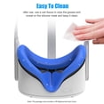 thumbnail image 1 of YAHHU Silicone Face Cover Replacement for Oculus Quest 2 VR Headset, Washable Sweatproof Light Blocking Eye Pad Cushion Accessory, Blue (6.69 in / 17 cm), 1 of 4