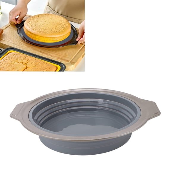 YAHHU Silicone Foldable Press‑Fit Cake Pan – Quick Release, Heat‑Resistant, 22 cm Round, Ideal for Layer, Cheesecake & Ice Cream
