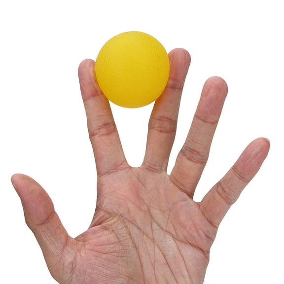 YAHHU Silicone Massage Grip Ball Hand Finger Strengthener Exerciser for Body Builders Computer Workers, Ergonomic Therapy Tool for Muscle Recovery and Stress Relief, Yellow 15