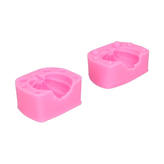 YAHHU Silicone Mold Cartoon Pumpkin Shaped Food Grade Mold DIY Baking Tools for Pudding Ice Cream Cake HandMade Soap Chocolate Non-Stick Bakeware (Pink)