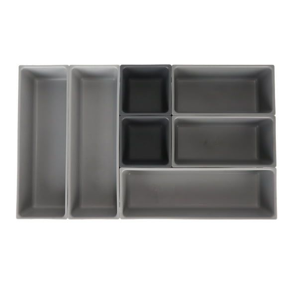 YAHHU Silverware Drawer Organizer Sturdy Plastic Large Capacity Multifunction Utensil Tray for Knife Fork Spoon Sorting Box Kitchen Accessories, 10.24 inches / 26.00 cm