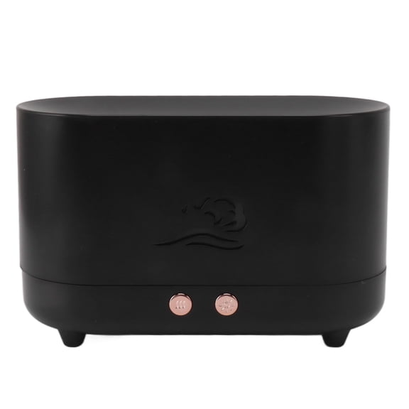 YAHHU Simulation Flame Aromatherapy Machine, 225ml / 7.6 oz Ultrasonic Cool Mist Air Diffuser with Automatic Shut-Off, Noiseless Essential Oil Humidifier for Home Office Yoga, Black
