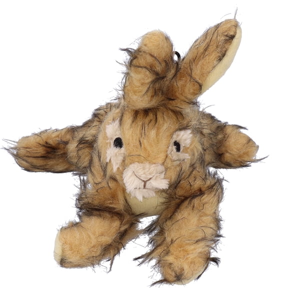 YAHHU Simulation Rabbit Pet Chew Toy Plush Dog Playing Teething Squeaky Toys for Small Medium Dogs, Interactive Bite-Resistant Hare Squeaker Cuddly Companion, 9.06 inches / 23.00 cm, Brown