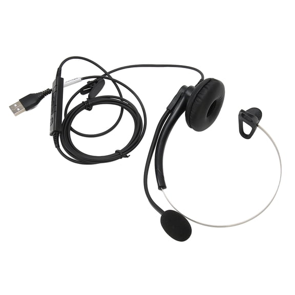 YAHHU Single Ear Wired Headset Noise Canceling HD Calling Telephone Headset for Call Center Office Business Online Course USB Interface[cite: 1]