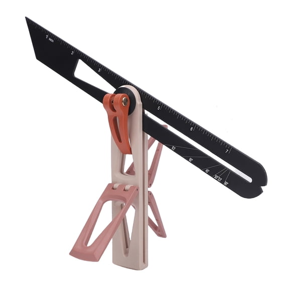 YAHHU Sliding T-Bevel Angle Finder & Dovetail Ruler Jig  6:1 & 8:1 Scale, ABS Build, Rotatable, Quick-Release, Compact Carpenter Measuring Tool