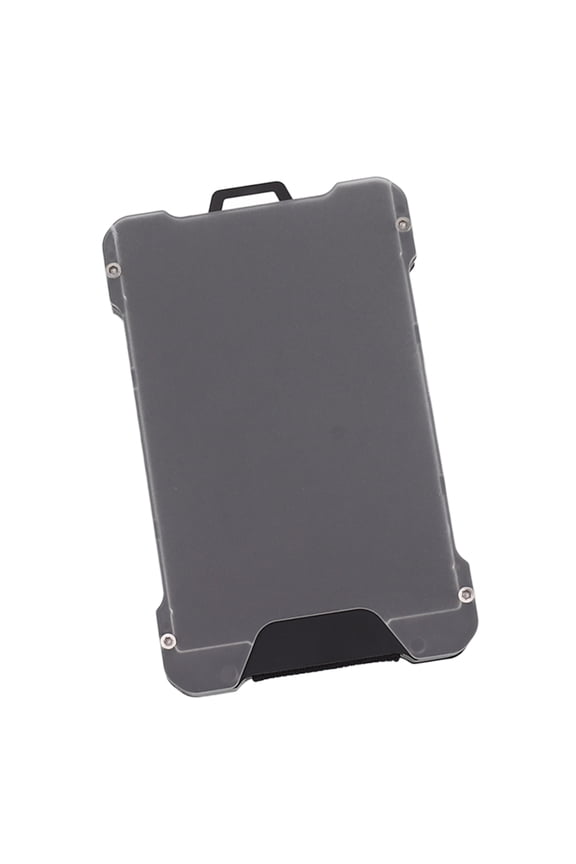 Slim Wallet Transparent Badge Card Pocket Anti Demagnetization Aluminum Alloy Card Holder RFID Blocking Minimalist Business Credit Card Case with ID Window Black, 3.94 inches / 10.00 cm