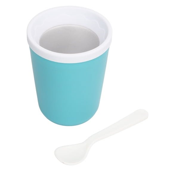 YAHHU Slushie Maker Cup 6 oz / 180ml Quick Freezing Smoothie Cooling Cup for DIY Frozen Drinks Juice Beverages Blue Portable Squeeze Slushy Maker for Home Kitchen Party Kids and Adults Gift