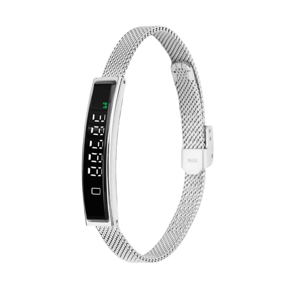 YAHHU Smart Bracelet Fitness Tracker Bluetooth 5.3 Health Monitor Water Proof for Running Riding Silver