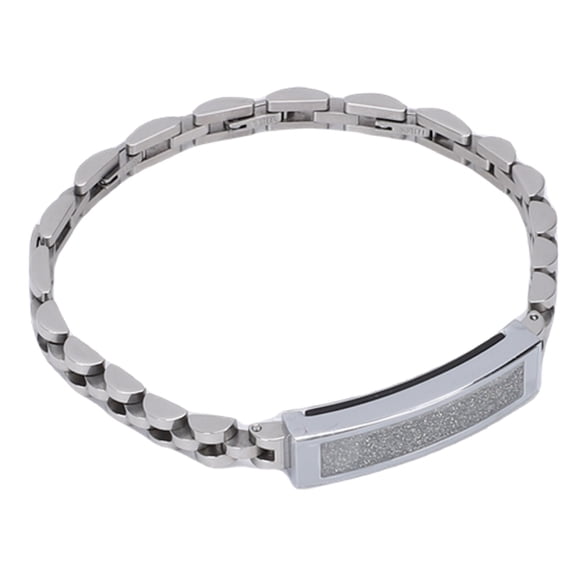 YAHHU Smart Bracelet Steel Wristband Multi Motion Modes Call Reminder Waterproof Magnetic Activity Fitness Tracker Health Monitor Touchscreen for Men and Women, Silver, 9.84 in / 25 cm