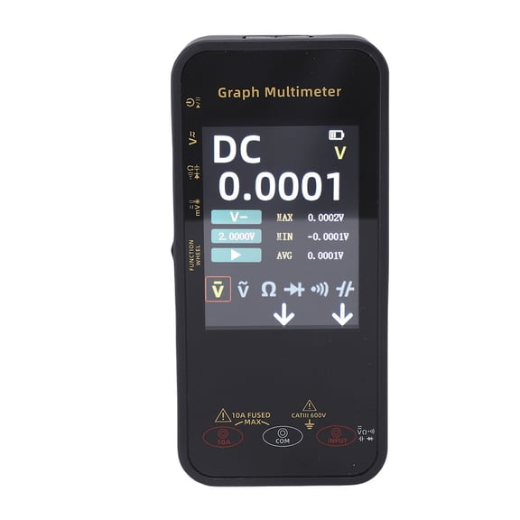 YAHHU Smart Digital Tester 3.2 Inch Screen Anti Burning 20000 Counts Multimeter for Voltage Resistor Temperature Capacitance, 3.2 inches / 8.1 cm Screen, Auto Ranging Voltmeter