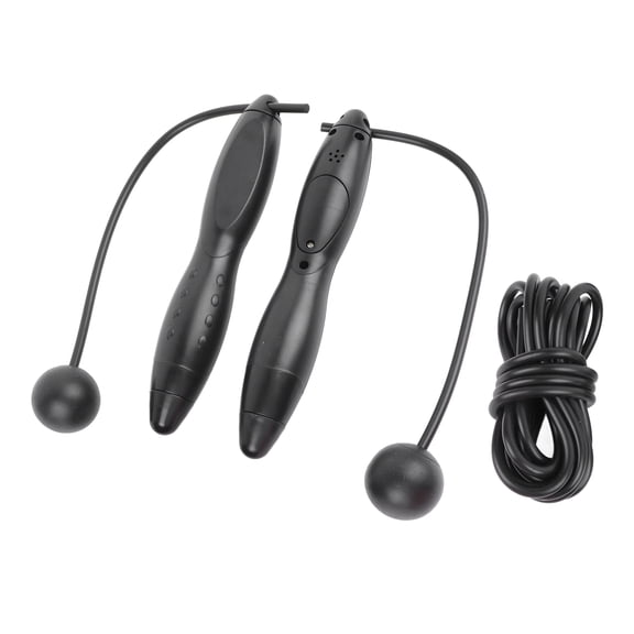 YAHHU Smart Electronic Jump Rope with LCD Display Counter Adjustable Length Speed Skipping Rope for Adult Fitness Home Workout Boxing MMA Training Black (9.8 ft / 3 m)