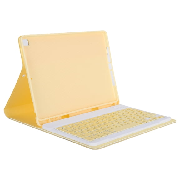 YAHHU Smart Keyboard Case for Bluetooth with Pen Slot for iOS Tablet Air 3 / Pro 10.5 inches / 26.7 cm Yellow