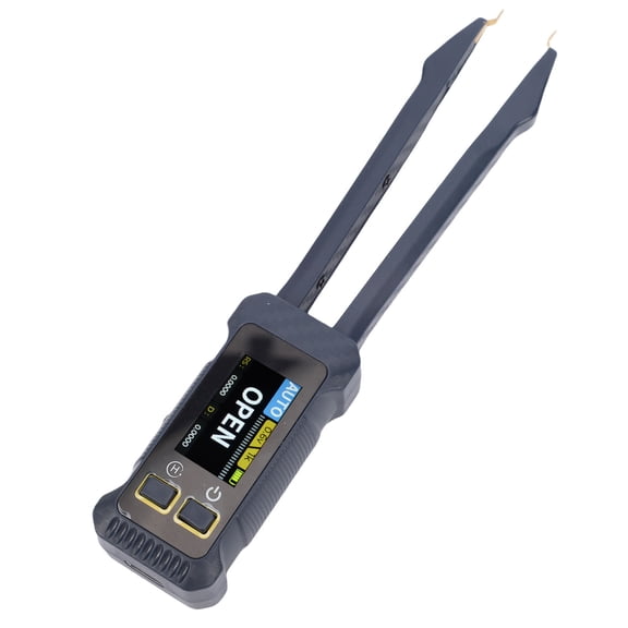 YAHHU Smart LCR Bridge Tweezers Digital Capacitance Inductance Tester with LCD Display, SMD Component Resistance Meter, Built-in 250mAh Battery (7.09 inches / 18 cm)