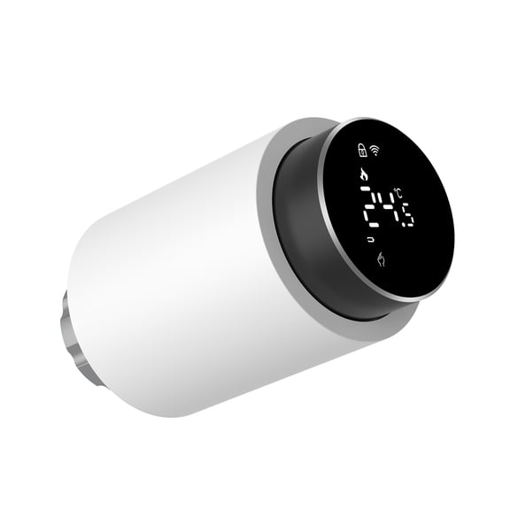YAHHU Smart Thermostatic Radiator Valve with LED Display Zigbee Heater Controller Black/White (4.13 inches / 10.5 cm)