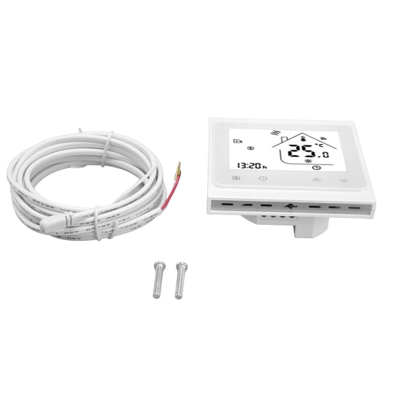 YAHHU Smart Wi-Fi Remote Control Thermostat, Voice Compatible Temperature Controller Switch for Home Heating System, 95-240 VAC, White