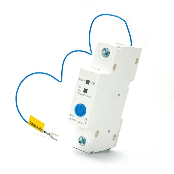 YAHHU Smart WiFi Circuit Breaker 1P DIN Rail Switch eWeLink APP Remote Control Voice Compatible Alexa Google Assistant Home Automation 63A Power Switch