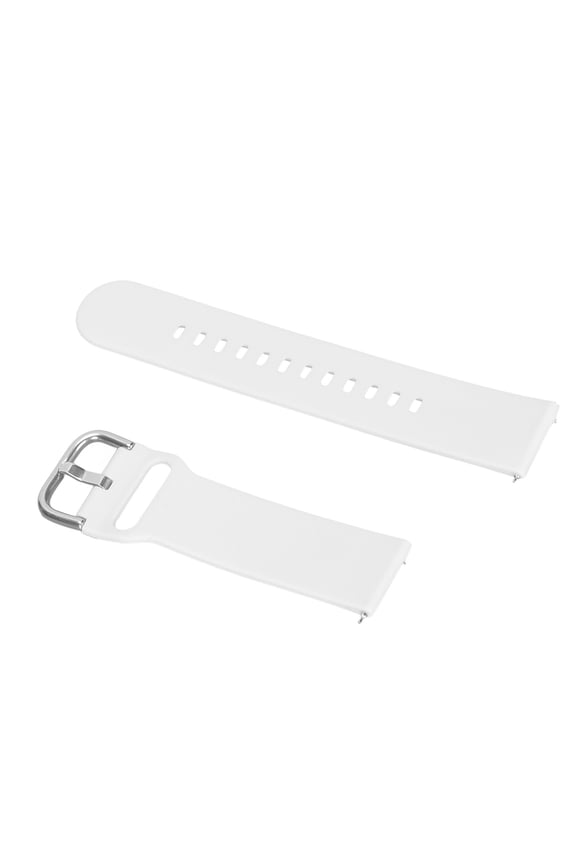 Smartwatch Band Silicone 20mm Watch Wrist Strap Single Color Replacement Sport Bracelet for Amazfit GTS 3 GTS 2 Bip S Bip U Smart Watch Accessory Waterproof Wristband White, 0.8 inches / 20 mm