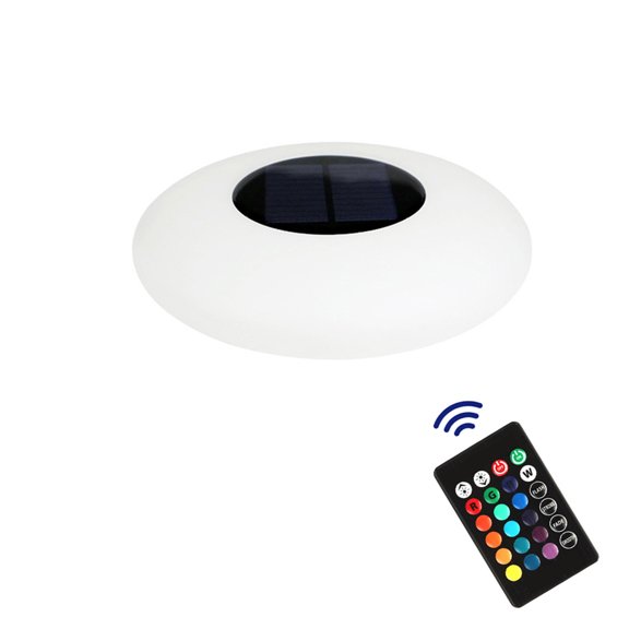 YAHHU Solar Floating Pool Lights IP67 Waterproof LED Swimming Pool Lights 16 Colors 4 Modes 8 Brightness Levels Remote Control Colorful Water Floating Glow Lamp for Garden Lawn Patio Decor (25x25cm)