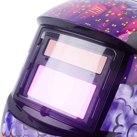 YAHHU Solar Powered Auto Darkening Welding Helmet Mask, Professional Solar & Battery Operated Welders Protective Cover for Arc TIG MIG Grinding, Dual Unit 13.0 x 9.4 Inches / 33.0 x 24.0 cm Black